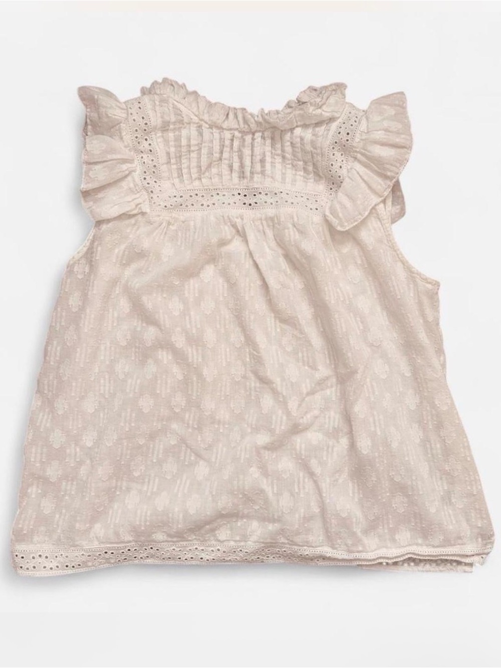 Crown & Ivy white sleeveless blouse size small